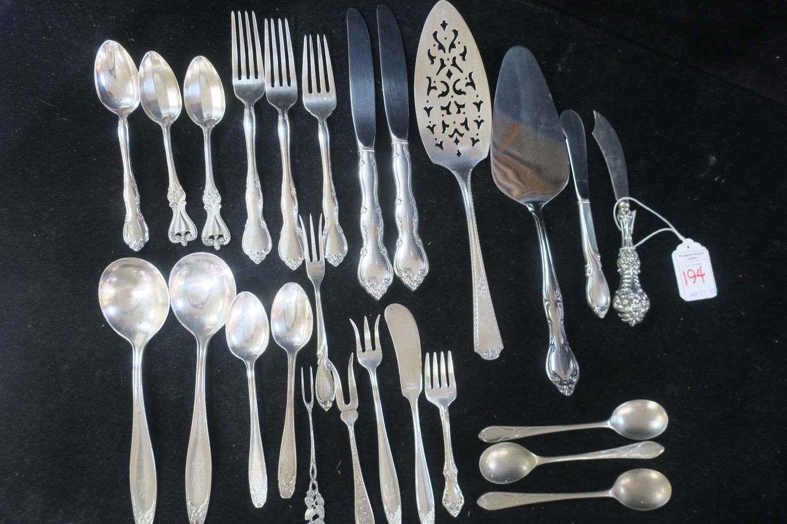 ELEVEN ASSORTED STERLING AND NICKEL