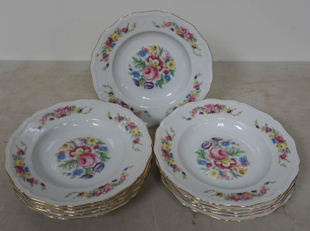 ELEVEN BAVARIAN FLORAL DECORATED