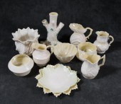 ELEVEN BELLEEK PORCELAIN ITEMS
