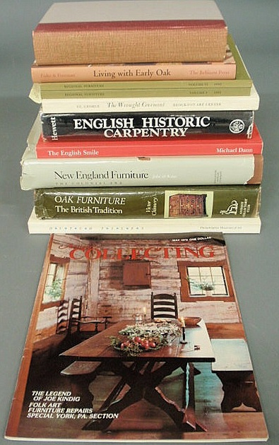 Eleven books on antiques