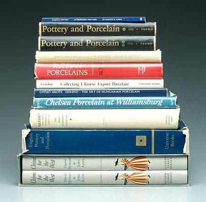 Eleven books on ceramics: two