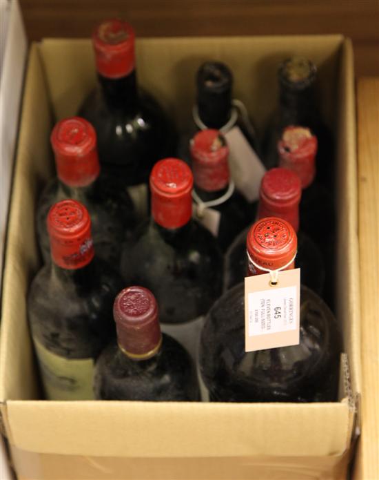 Eleven bottles (ten full-sized