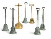 ELEVEN BRONZE AND BRASS DOORST