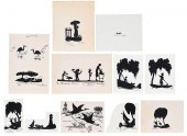 ELEVEN CAREW RICE SILHOUETTES(