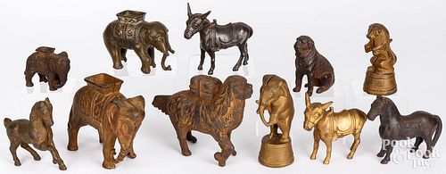 ELEVEN CAST IRON STILL ANIMAL