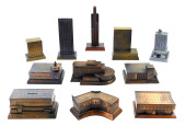 ELEVEN CAST METAL COIN BANKS,