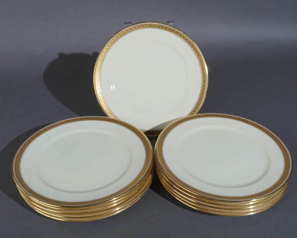 ELEVEN CAULDON PORCELAIN GOLD