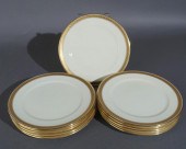 ELEVEN CAULDON PORCELAIN GOLD
