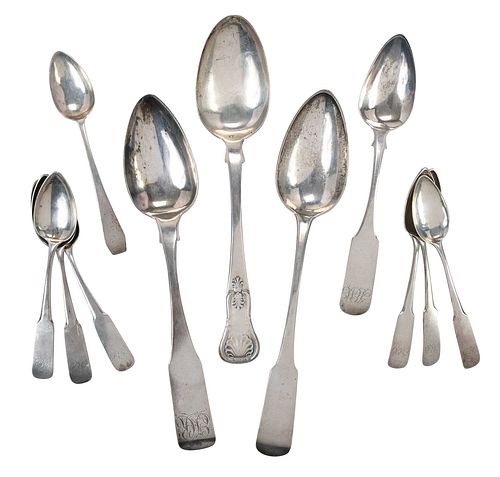 ELEVEN CHARLESTON COIN SILVER