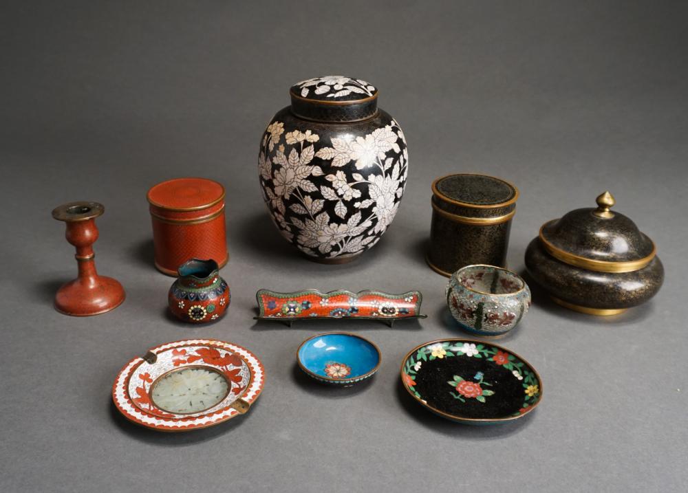 ELEVEN CHINESE CLOISONNé ENAMEL