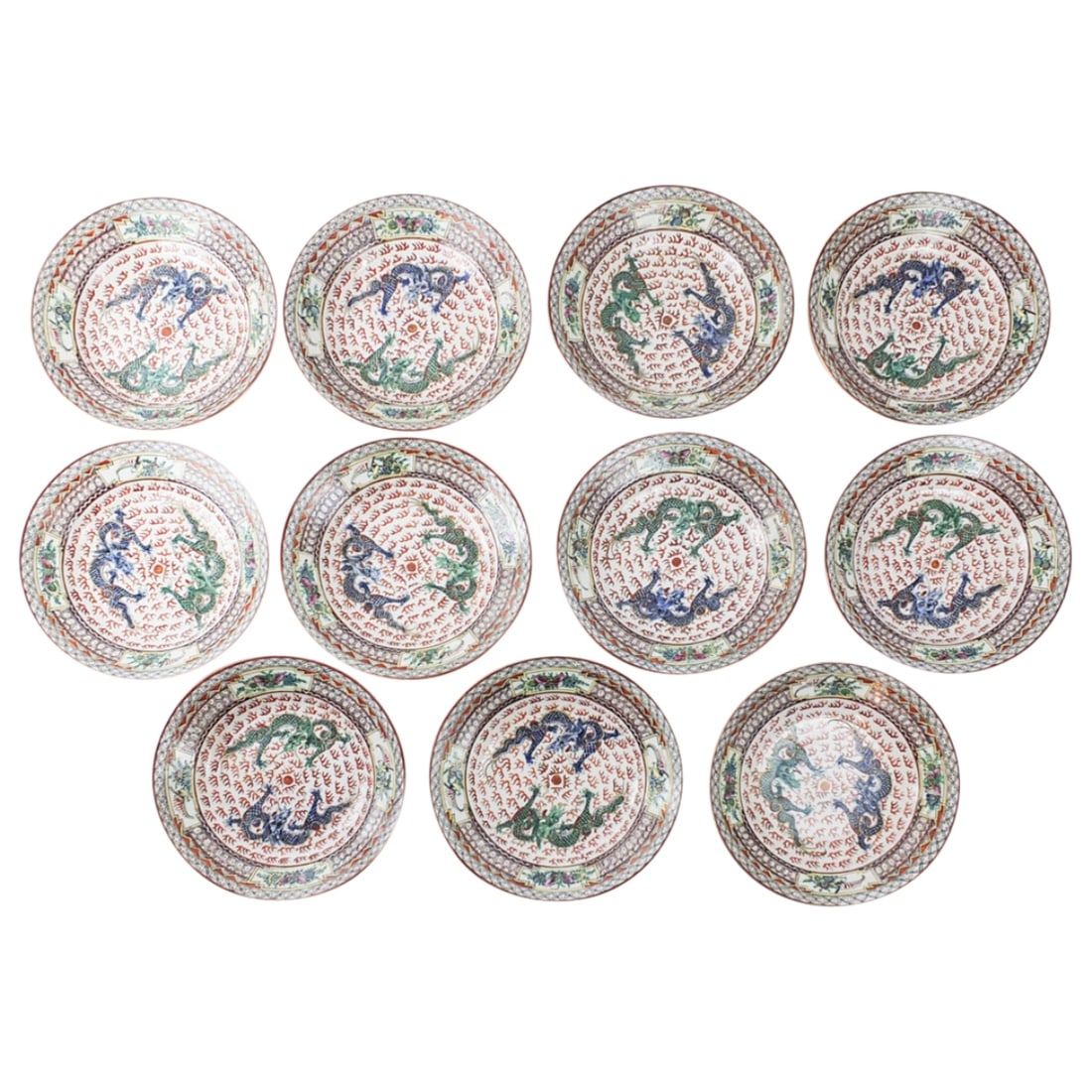 ELEVEN CHINESE FAMILLE VERTE