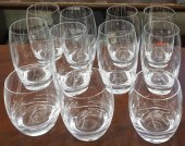ELEVEN CRYSTAL BAR GLASSES BY
