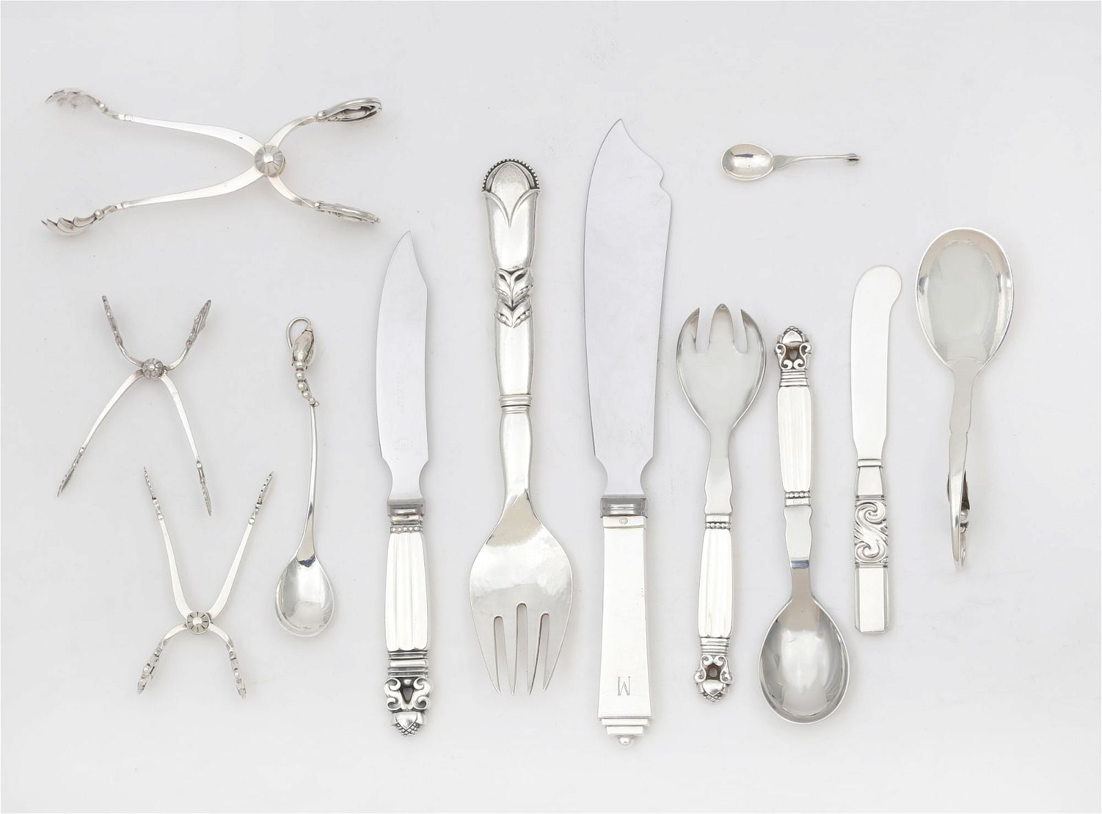 ELEVEN DANISH STERLING SILVER