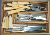 ELEVEN ENGLISH SILVER HANDLED