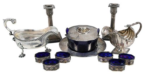 ELEVEN ENGLISH SILVER TABLE