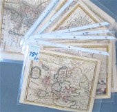 ELEVEN ENGRAVED MAPS ON LAID P