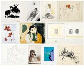 Eleven figural prints, photogr