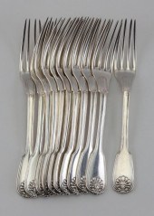 ELEVEN FRENCH STERLING SILVER