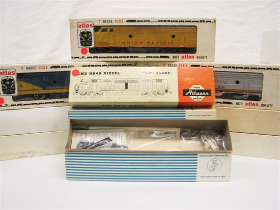 Eleven H-O scale model railroad