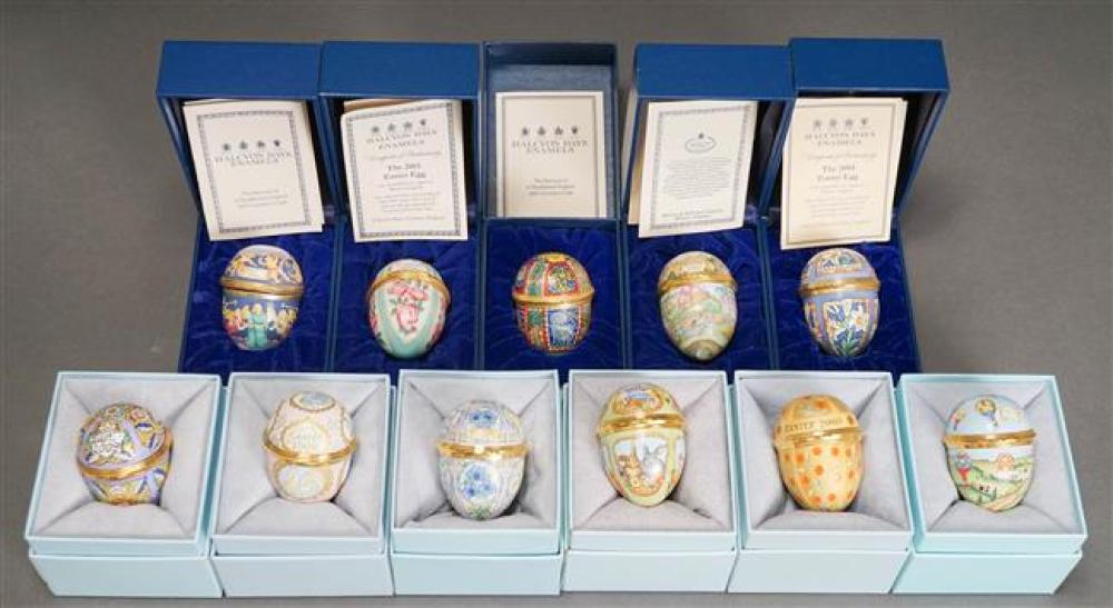 ELEVEN HALCYON DAYS ENAMEL EASTER