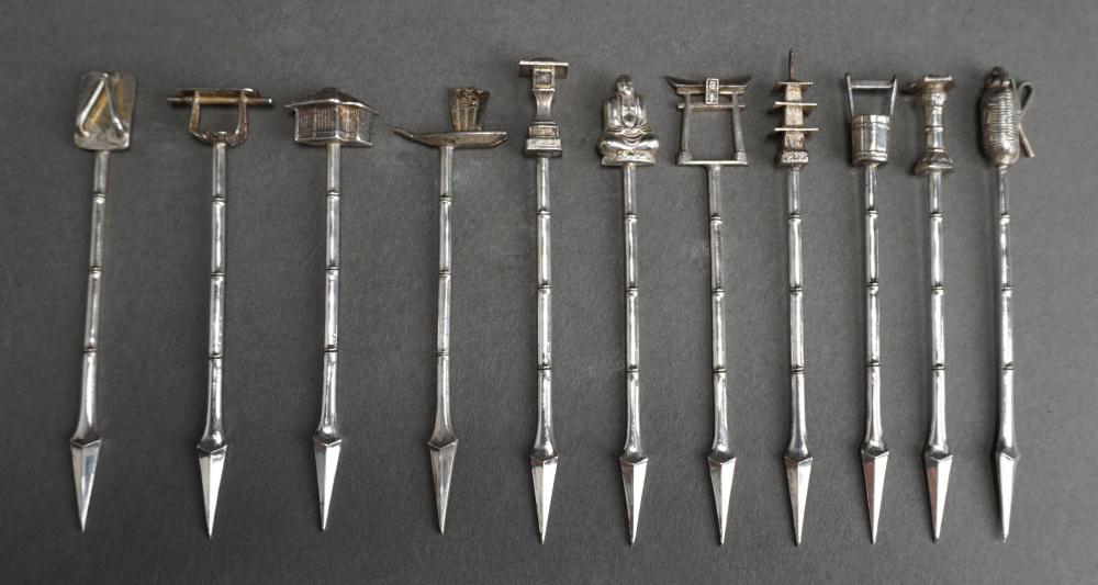 ELEVEN JAPANESE 950-SILVER FOOD