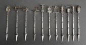 ELEVEN JAPANESE 950-SILVER FOO