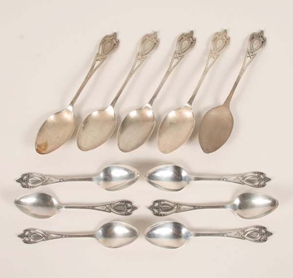 Eleven Lunt sterling silver