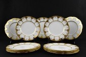 ELEVEN MINTON GILT DECORATED P