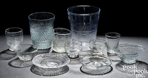 ELEVEN PIECES BLOWN THREE-MOLD