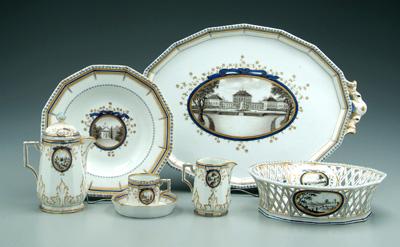 Eleven pieces Nymphenberg china,