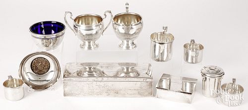 ELEVEN PIECES OF STERLING SILVER