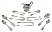 ELEVEN PIECES SILVER TABLE ITE