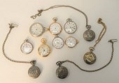 ELEVEN POCKET WATCHES, TO INCL
