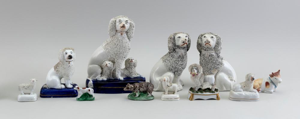 ELEVEN PORCELAIN ANIMAL FIGURES