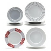 ELEVEN PORCELAIN DESIGNER PLAT