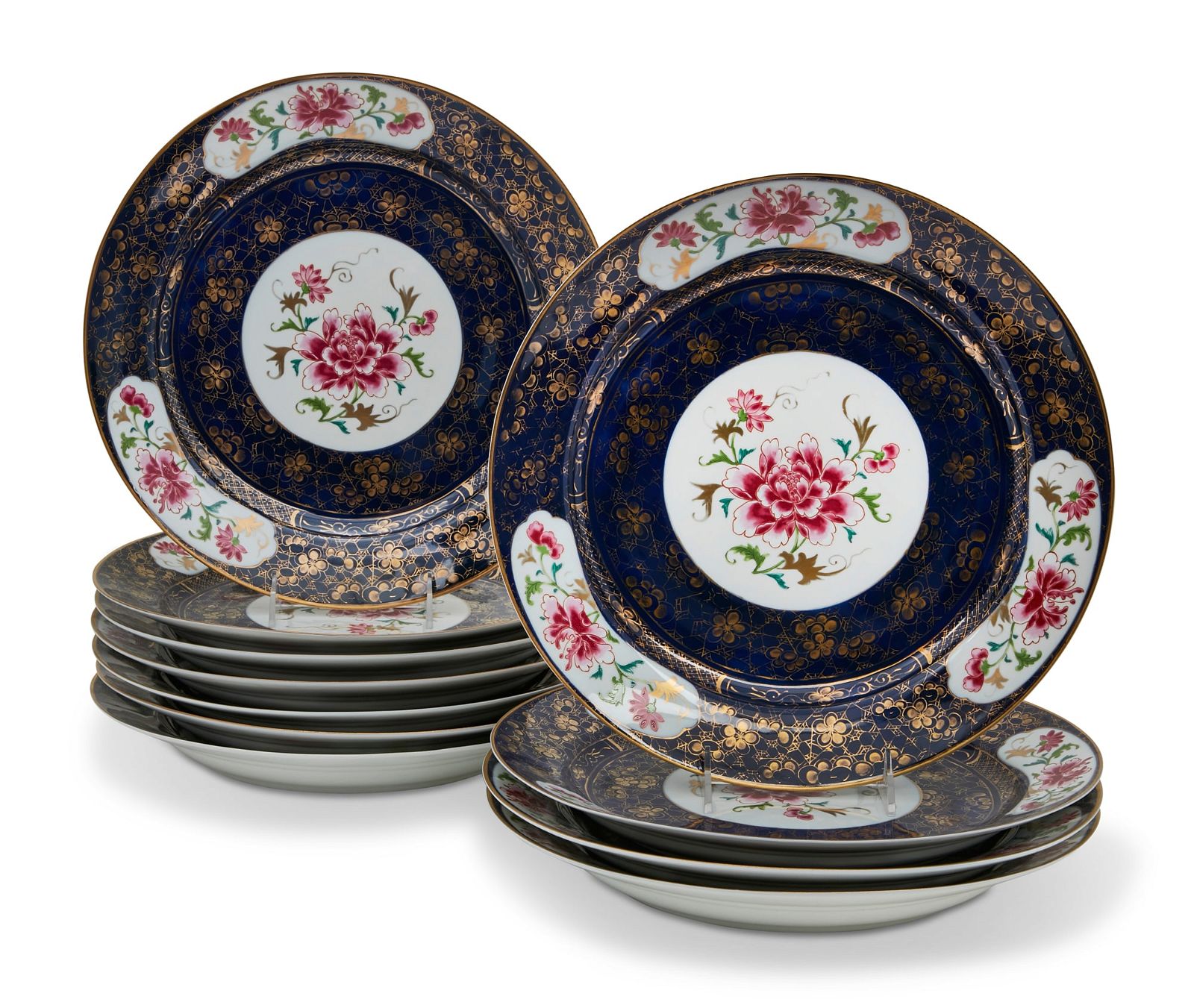 ELEVEN PORTUGUESE PORCELAIN