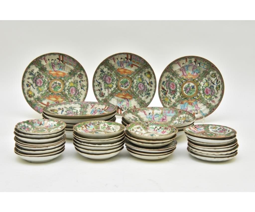 Eleven Rose Medallion deep plates