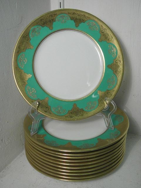 Eleven Royal Doulton mint green &