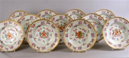 Eleven Samson porcelain armorial