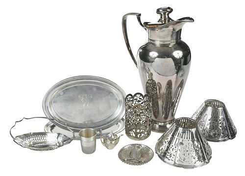 ELEVEN SILVER TABLE ITEMS20th