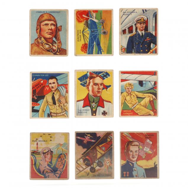 ELEVEN "SKY BIRDS" CARDS BY