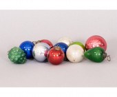 Eleven small German glass kuge