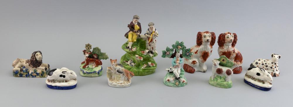 ELEVEN STAFFORDSHIRE FIGURES