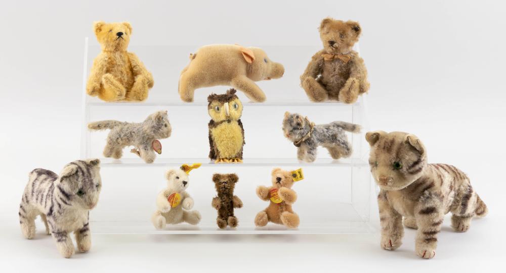 ELEVEN STEIFF ANIMALS 20TH