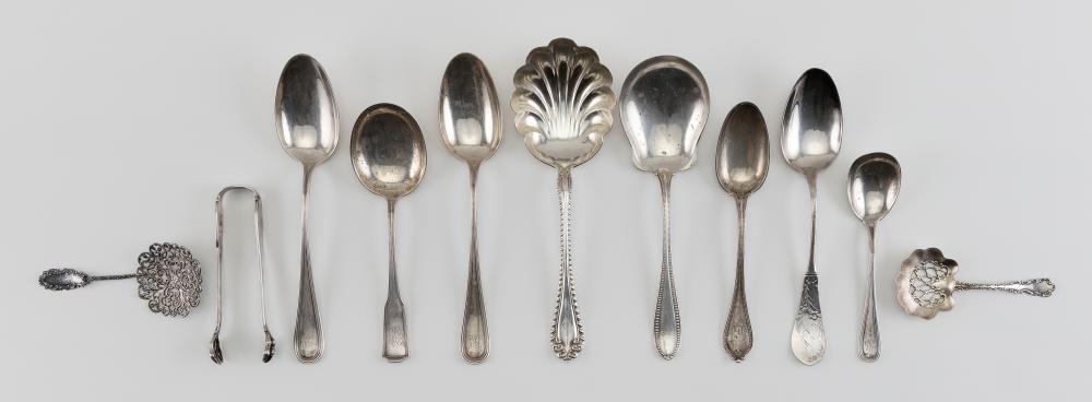 ELEVEN STERLING SILVER SERVING