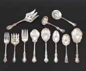 ELEVEN STERLING SILVER TABLEWA