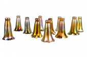 ELEVEN TIFFANY FAVRILE GLASS S