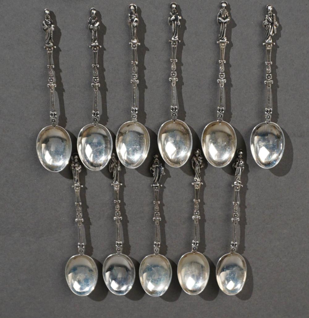 ELEVEN UNMARKED SILVER APOSTLE