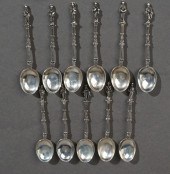 ELEVEN UNMARKED SILVER APOSTLE
