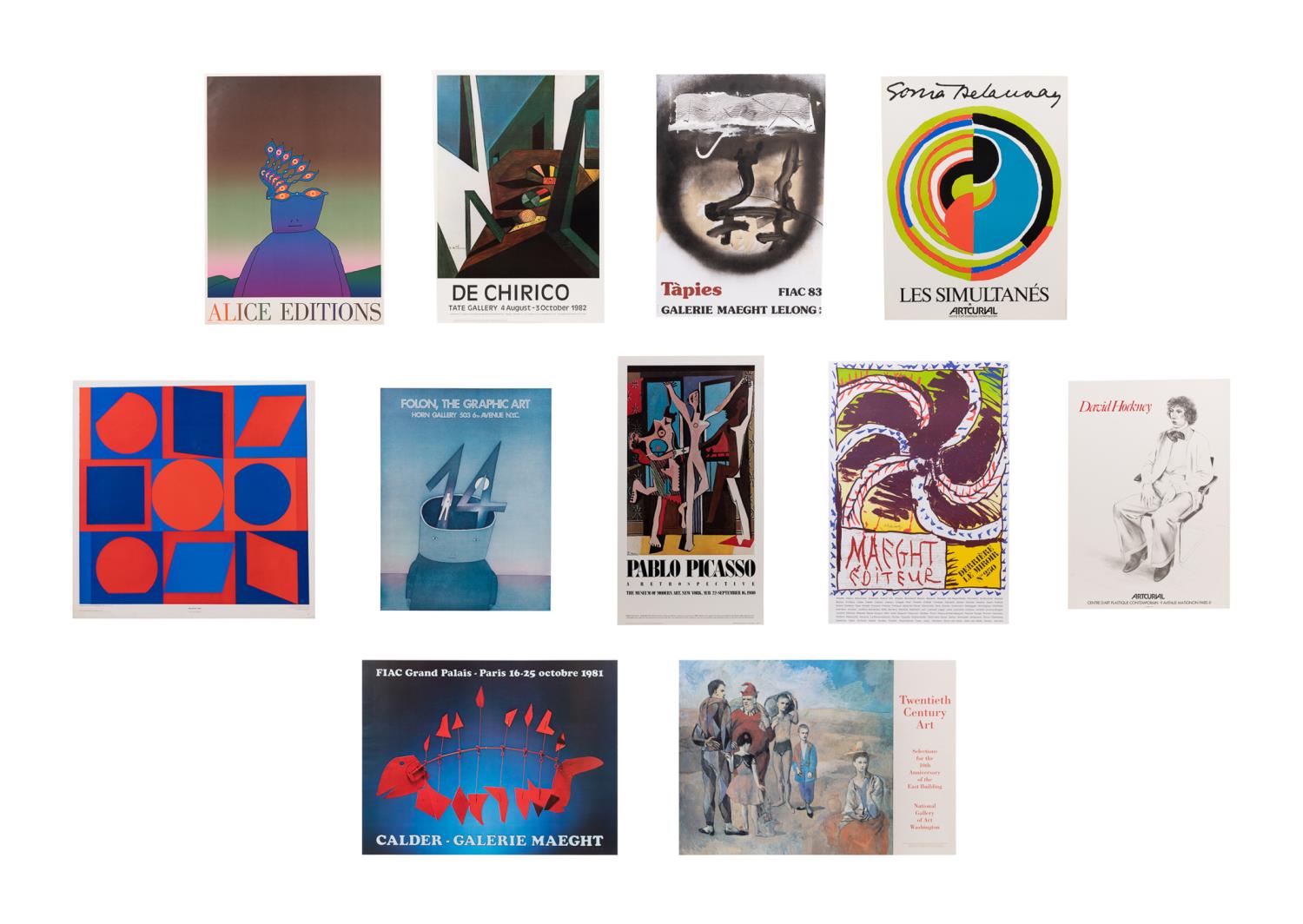 ELEVEN VARIOUS MODERN ART